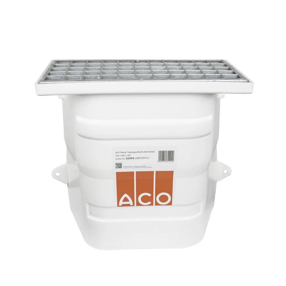 Courette d'aération avec grilles caillebotis ACO