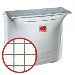 Cours anglaise à grille pour fenêtre 80x60 cm - usage piéton ACO
