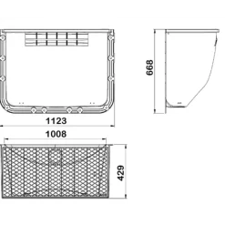 Cours anglaise à grille pour fenêtre 100x60 cm - usage piéton ACO