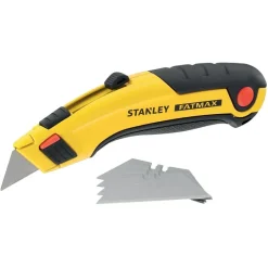 Couteau à lame rétractable avec 5 lames trapèze - Fatmax STANLEY