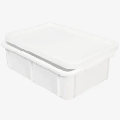 Couvercle pour bacs gerbables en plastique blanc GILAC