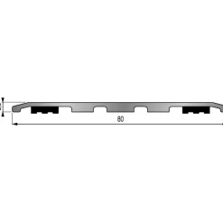 Couvre-joint de sol adhésif butyle en aluminium anodisé longueur 3m DINAC