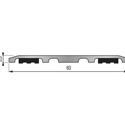 Couvre-joint de sol adhésif butyle en aluminium anodisé longueur 3m DINAC
