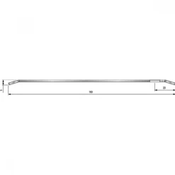 Couvre-joint de sol à visser en inox brut 160x2000 mm DINAC