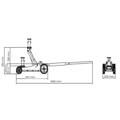Cric hydraulique tout terrain - capacité 3 tonnes - OWH3.0 HOLZMANN