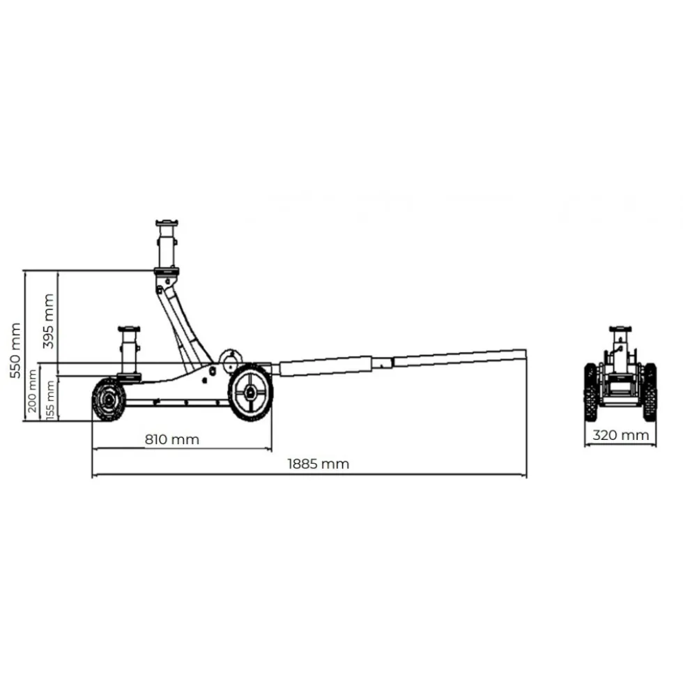Cric hydraulique tout terrain - capacité 3 tonnes - OWH3.0 HOLZMANN