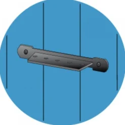 Crémaillère alu - à poignée - pour crochet aluminium - 180 mm - noir TORBEL