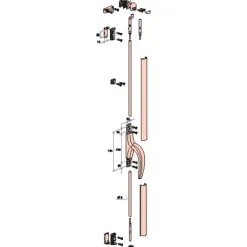 Crémone en applique - aluminium laqué - réversible - Lothus FAPIM