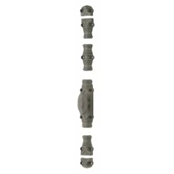 Crémone en fonte - pour menuiserie bois - gris mat - RY 70 TORBEL