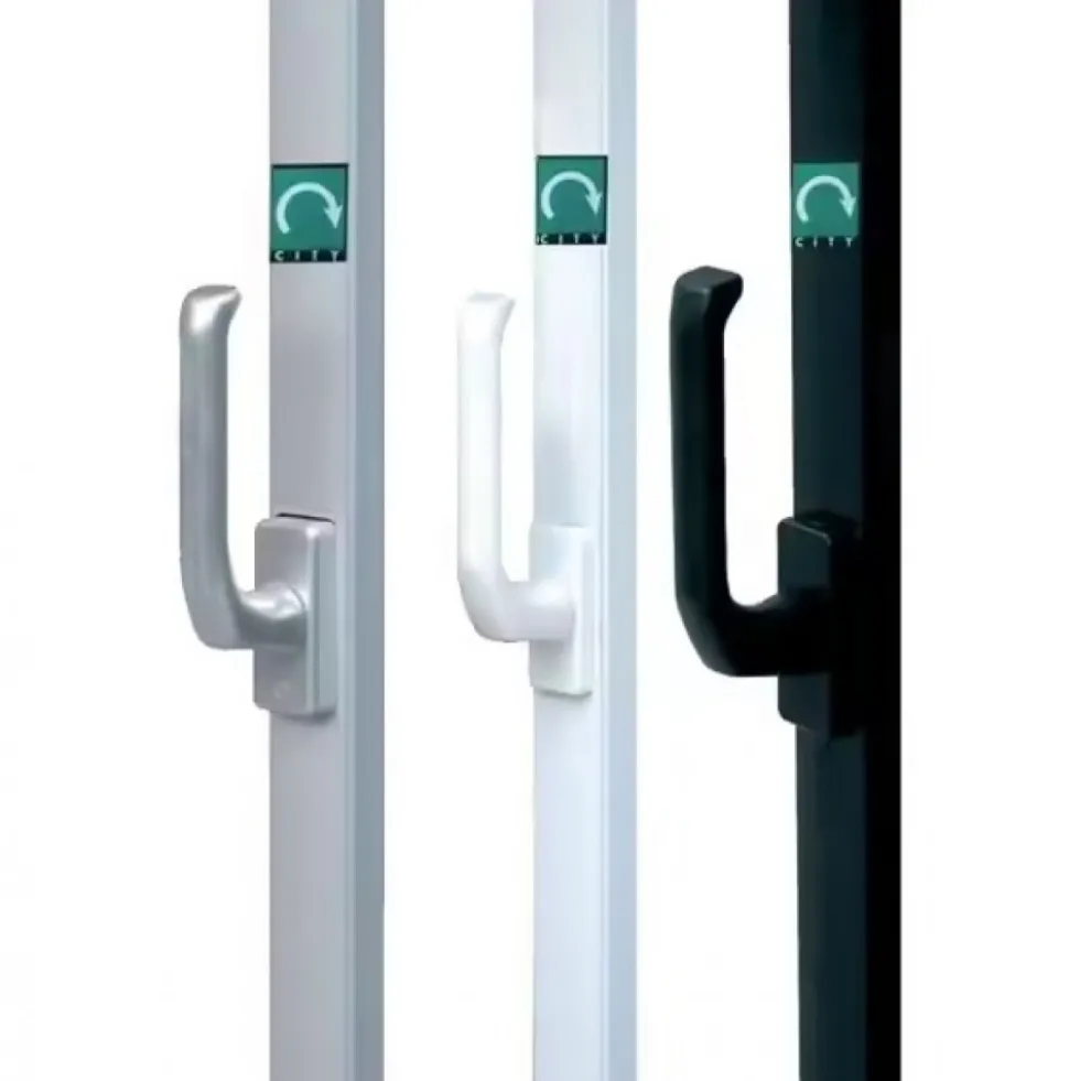 Crémone pompier à poignée rotative aluminium City 43003 - en applique ISEO