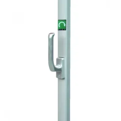 Crémone pompier à poignée rotative aluminium City 43003 - en applique ISEO