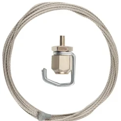 Crochet et câble de suspension inox pour cimaise Civiclic CIVIC