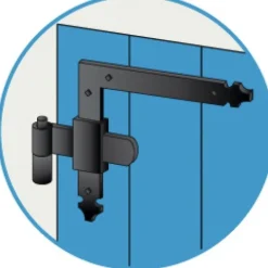 Croisillon aluminium - cranté - réglable - pour penture 39 x 4 - noir TORBEL