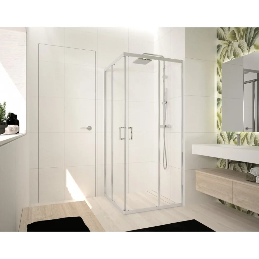 Côté pour paroi de douche Ocean A - accès d'angle - réglable 96 à 99 cm NOVELLINI
