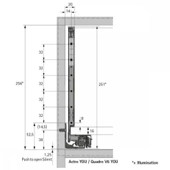 Côtés pour tiroir casserolier AvanTech You blanc - hauteur 251 mm HETTICH