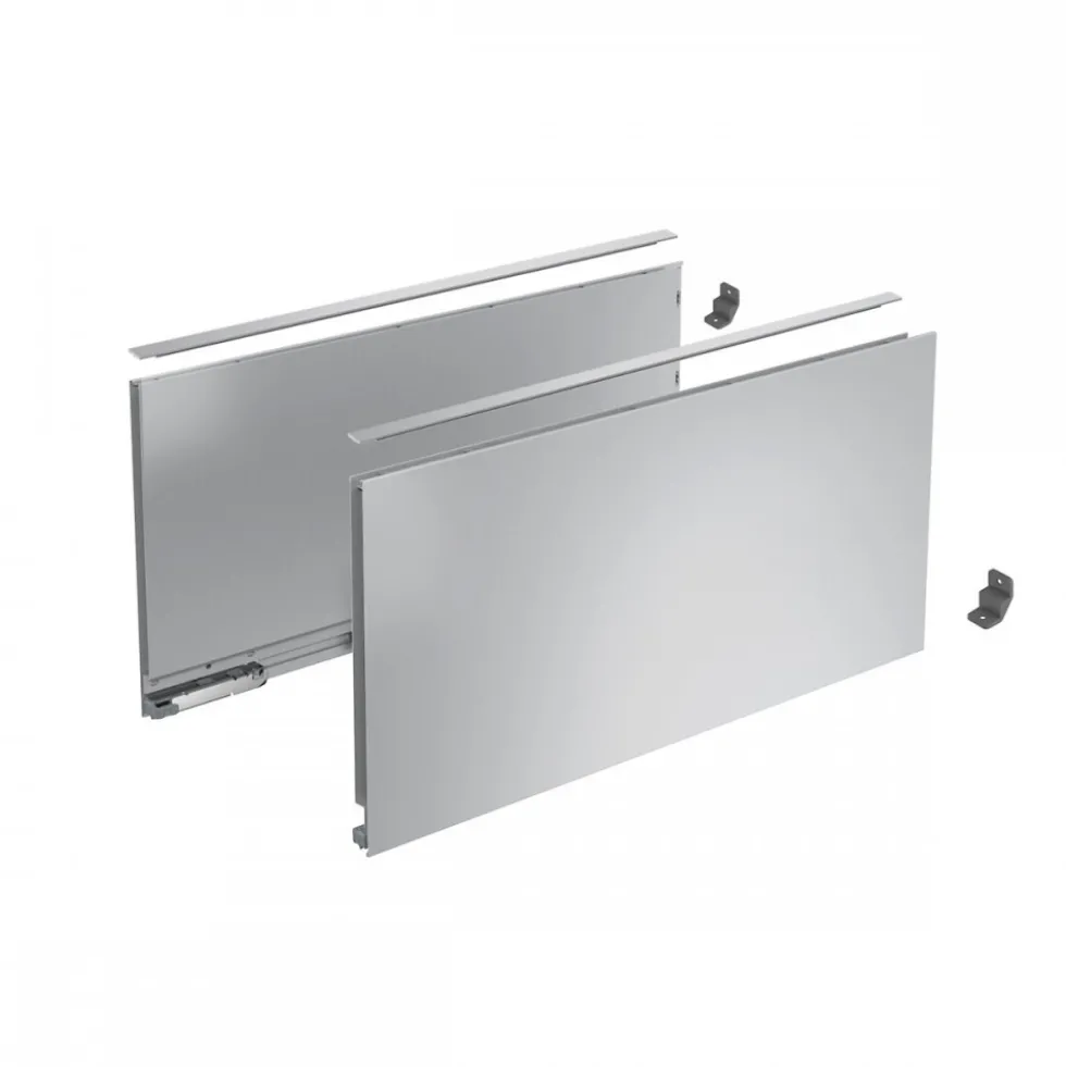 Côtés pour tiroir casserolier AvanTech You argent - hauteur 251 mm HETTICH