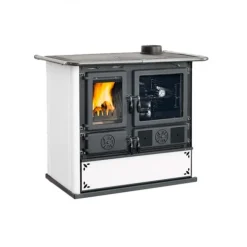 Cuisinière à bois en fonte 8,8 kW Blanc pointillé - Rosa.16 Steel LA NORDICA EXTRAFLAME