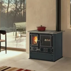 Cuisinière à bois en fonte 8,8 kW - Noir anthracite - Rosa.16 Steel LA NORDICA EXTRAFLAME