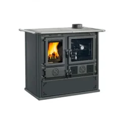 Cuisinière à bois en fonte 8,8 kW - Noir anthracite - Rosa.16 Steel LA NORDICA EXTRAFLAME