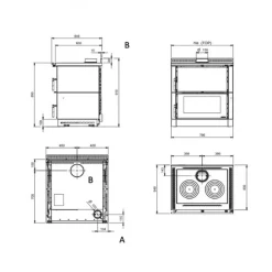Cuisinière à bois 7,1 kW revêtement en pierre naturelle - Verona XXL.16 Petra LA NORDICA EXTRAFLAME