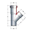 Culotte pvc 45° à joint de dilatation mâle-femelle - diamètre 100 mm NICOLL