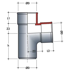 Culotte pvc 67°30 mâle-femelle NICOLL