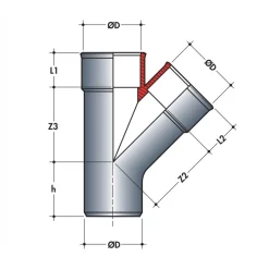 Culotte pvc 45° réduit mâle-femelle NICOLL