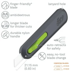 Cutter auto-rétractable avec lame céramique bout arrondi - 10554 SLICE