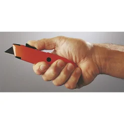 Cutter en zamak à lame auto-rétractable avec clip de sécurité en inox SAM OUTILLAGE