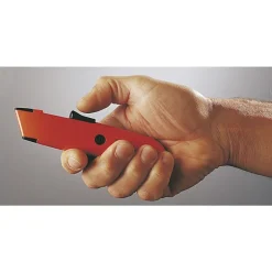 Cutter en zamak à lame auto-rétractable avec clip de sécurité en inox SAM OUTILLAGE