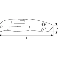 Cutter à lame rétractable à 9 positions 378-1-B - corps bi-matière SAM OUTILLAGE