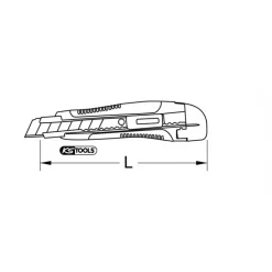 Cutter universel avec chargeur de lame - 18 mm KS TOOLS