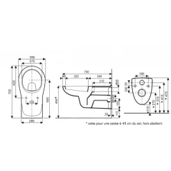 Cuvette suspendue rallongée Paracelsus 2 GEBERIT