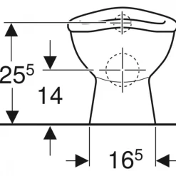 Cuvette WC au sol - sortie horizontale 85 mm - Bambini GEBERIT