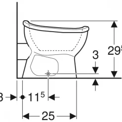 Cuvette WC au sol - sortie horizontale 85 mm - Bambini GEBERIT
