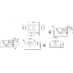 Cuvette WC suspendue design - adaptée PMR - Starck 3 Vital DURAVIT