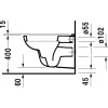 Cuvette WC suspendue à fond creux - 540 mm - D-Code DURAVIT