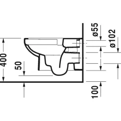 Cuvette WC suspendue sans bride Durastyle Basic Rimless DURAVIT