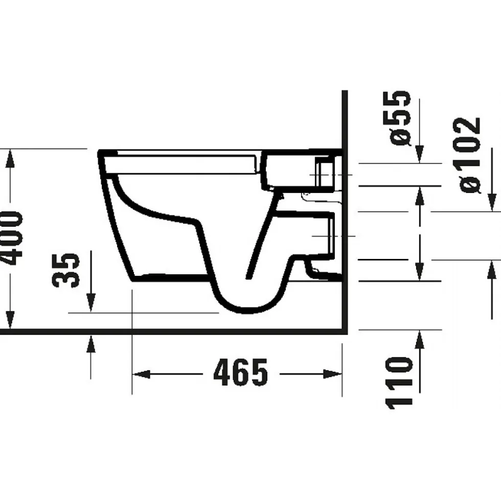 Cuvette WC suspendue sans bride - rinçage 4,2 L - Hygiène Flush DURAVIT