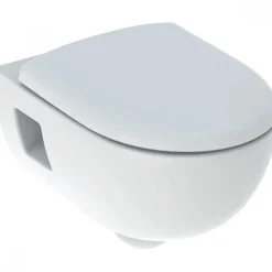 Cuvette WC suspendue sans bride semi-caréné avec abattant Renova GEBERIT