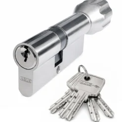 Cylindre à bouton EC-S - varié - débrayable - finition nickelé ABUS
