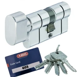 Cylindre à bouton - PE - D6PS - s'entrouvrant - sur numéro 603 ABUS