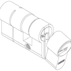 Cylindre double - anti-casse - s'entrouvrant - sur numéro 603 - D6PSN ABUS