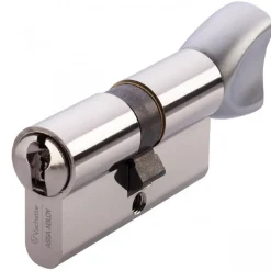 Cylindre double à bouton en laiton nickelé HDI+ - norme A2P* - 4 clés VACHETTE