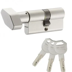 Cylindre double à bouton varié en laiton nickelé - type CY110 VACHETTE
