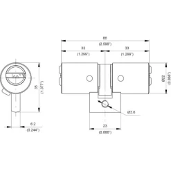 Cylindre double à profil rond - adaptable Bricard - Classic Pro MUL-T-LOCK