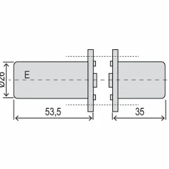 Cylindre double série 484 pour serrure en applique FICHET