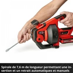 Déboucheur de canalisations sans fil TE-DA 18/760 Li Solo - Power X-Change EINHELL