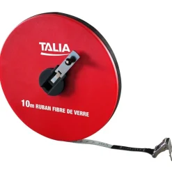 Décamètre ruban fibre de verre - boîtier ABS - 10 m x 13 mm TALIAPLAST