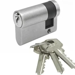 Demi cylindre - laiton nickelé - panneton indexable - TE 5 TESA Sécurité